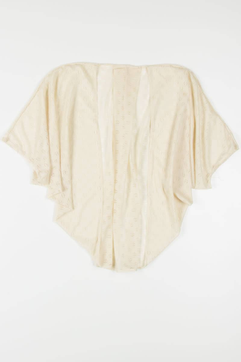 Cream Crochet Cardigan