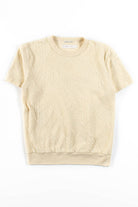 Beige Textured Tee Top