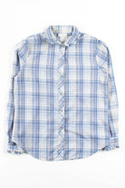 Plaid Ruffle Trimmed Button Up Top