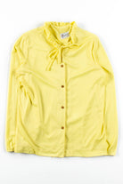Yellow Tie Neck Blouse