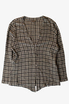 Vintage Gray Pebble Rayon Blouse (1990s)
