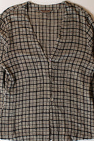 Vintage Gray Pebble Rayon Blouse (1990s)