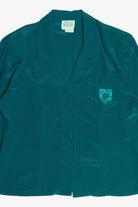 Vintage Anne Klein Embroidered Logo Lightweight Silk Blouse (1990s)