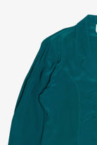 Vintage Anne Klein Embroidered Logo Lightweight Silk Blouse (1990s)