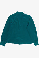 Vintage Anne Klein Embroidered Logo Lightweight Silk Blouse (1990s)