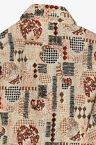 Vintage Fun Mixed Pattern Graphic Button Up Blouse (1990s)