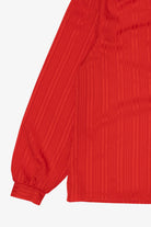 Vintage Red Ship'n Shore Ruffle Button Up Blouse (1980s)