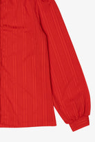 Vintage Red Ship'n Shore Ruffle Button Up Blouse (1980s)