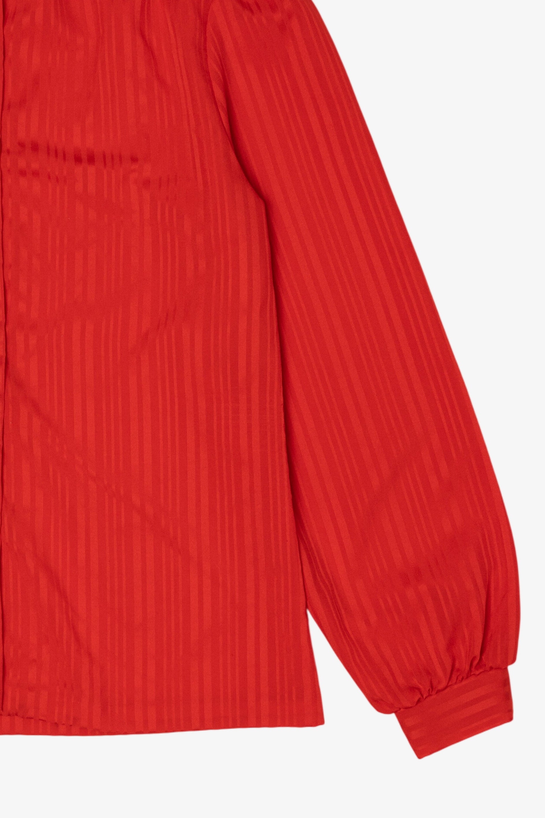 Vintage Red Ship'n Shore Ruffle Button Up Blouse (1980s)