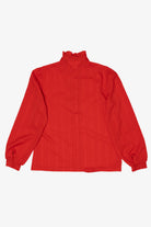Vintage Red Ship'n Shore Ruffle Button Up Blouse (1980s)