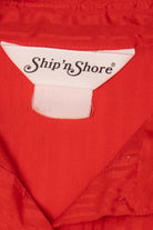 Vintage Red Ship'n Shore Ruffle Button Up Blouse (1980s)