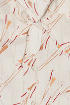 Vintage Wispy Prairie Ribbon Tie Polyester Blouse (1980s)
