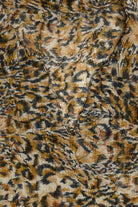 Vintage Stretchy Leopard Print V-Neck Collared Top (1990s)