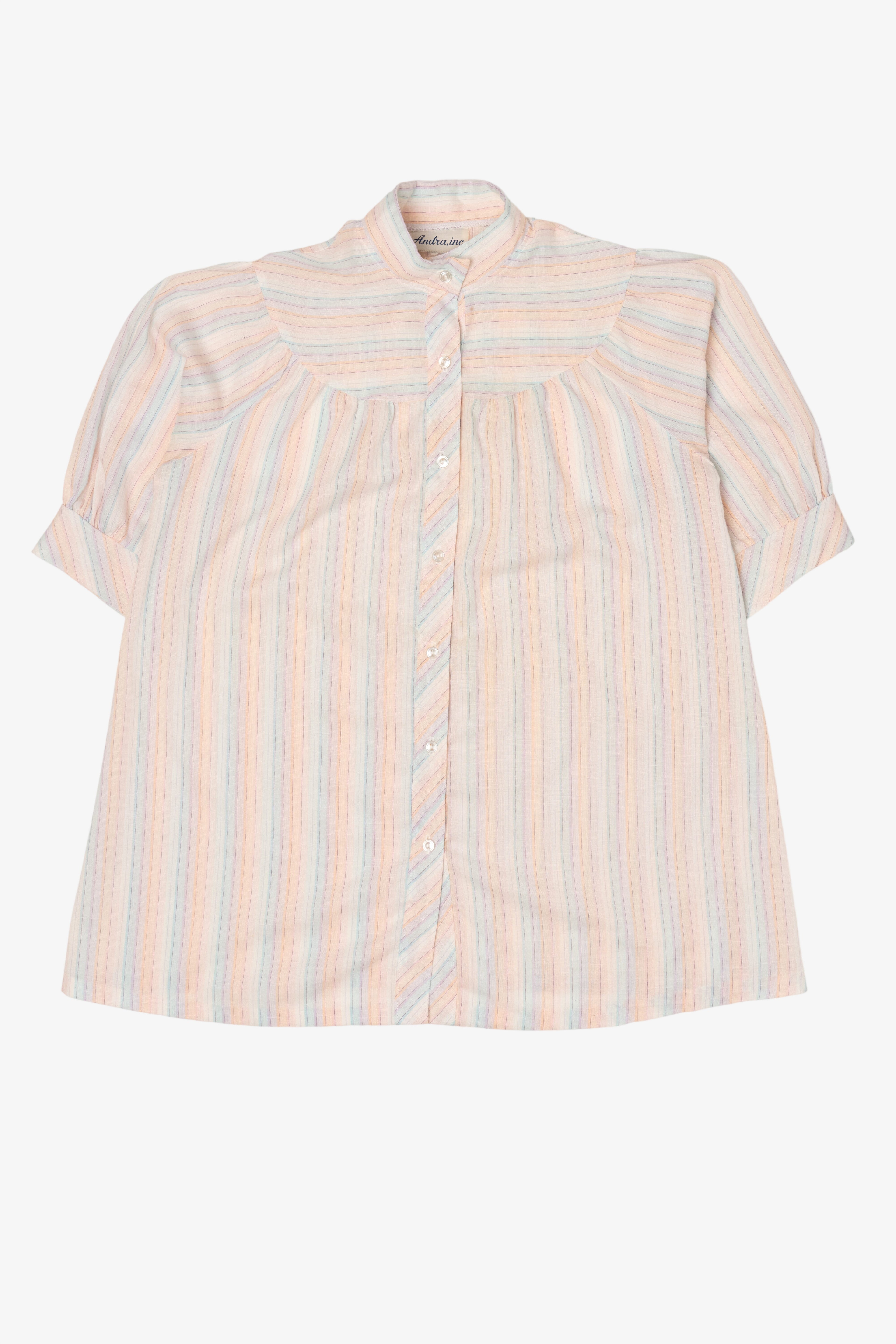 Vintage Andra, Inc Striped Button Up Blouse (1990s)