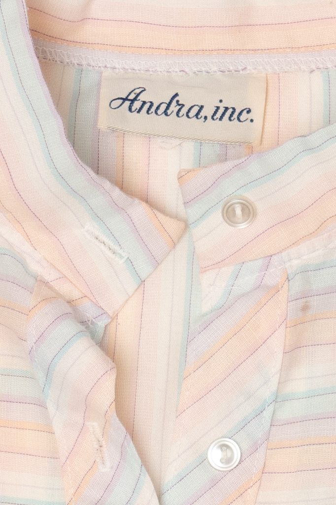 Vintage Andra, Inc Striped Button Up Blouse (1990s)