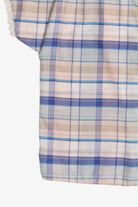 Vintage Plaid Lace Trim Collar Button Up (1980s)