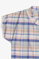 Vintage Plaid Lace Trim Collar Button Up (1980s)