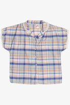 Vintage Plaid Lace Trim Collar Button Up (1980s)