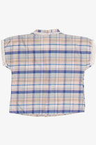 Vintage Plaid Lace Trim Collar Button Up (1980s)
