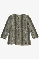 Vintage Liz Claiborne Zebra Mesh Quarter Sleeve Top (2000s)