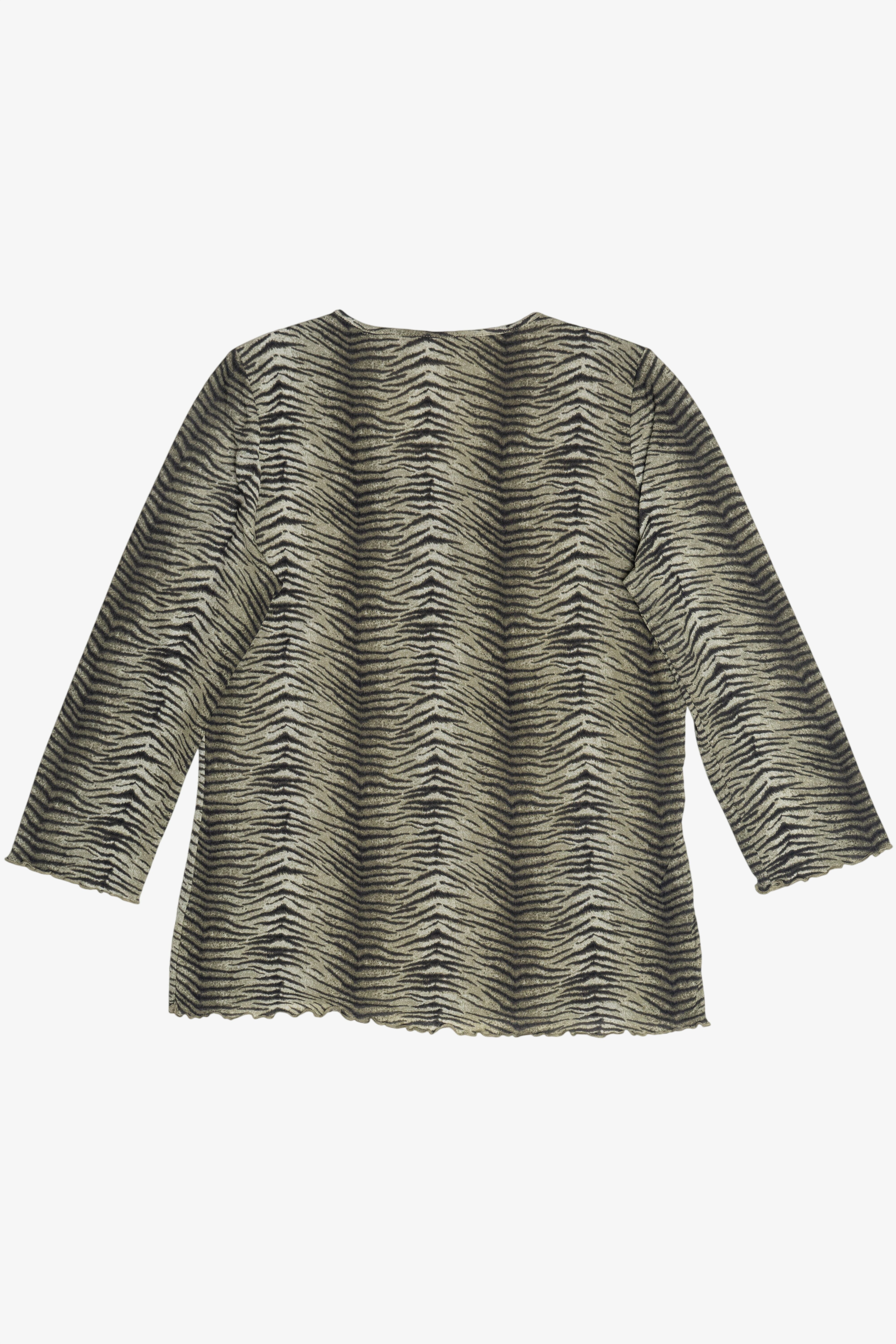 Vintage Liz Claiborne Zebra Mesh Quarter Sleeve Top (2000s)