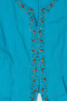 Vintage Y2k Turquoise Beaded Ruby Rd Cardigan (2000s)