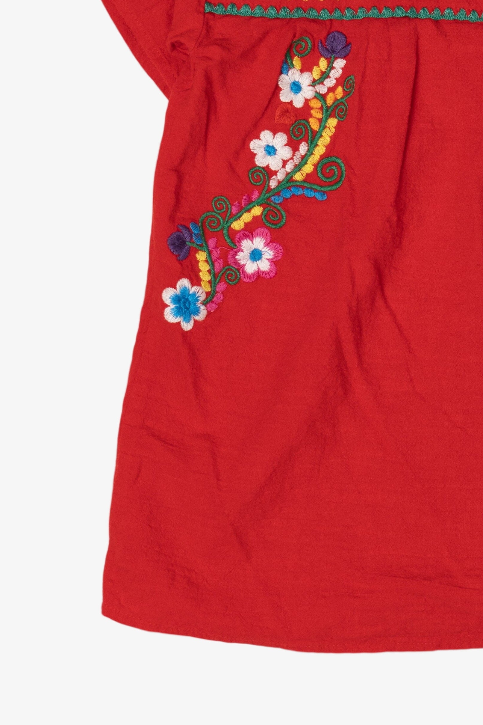 Red YZXDORWJ Embroidered Floral Blouse