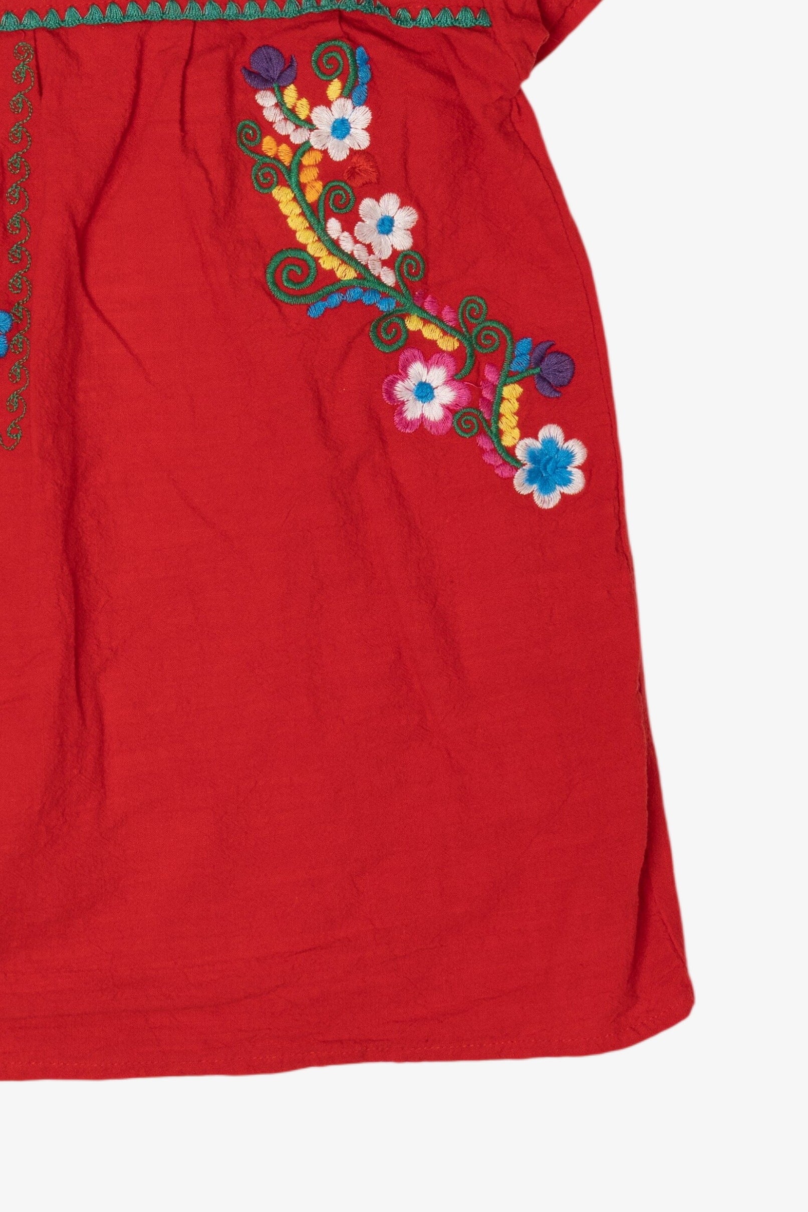 Red YZXDORWJ Embroidered Floral Blouse