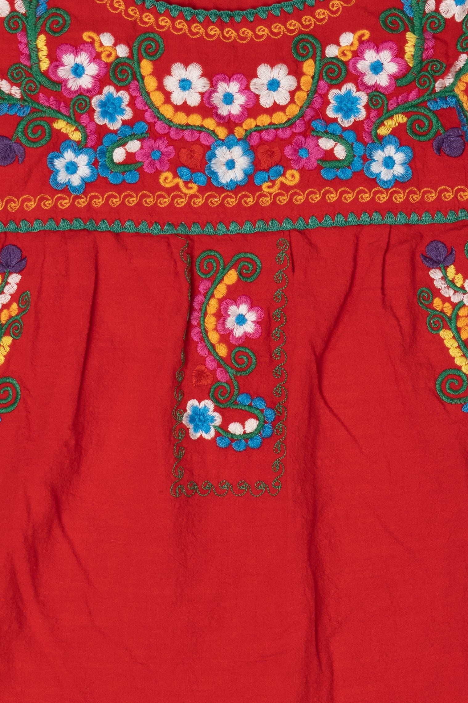 Red YZXDORWJ Embroidered Floral Blouse
