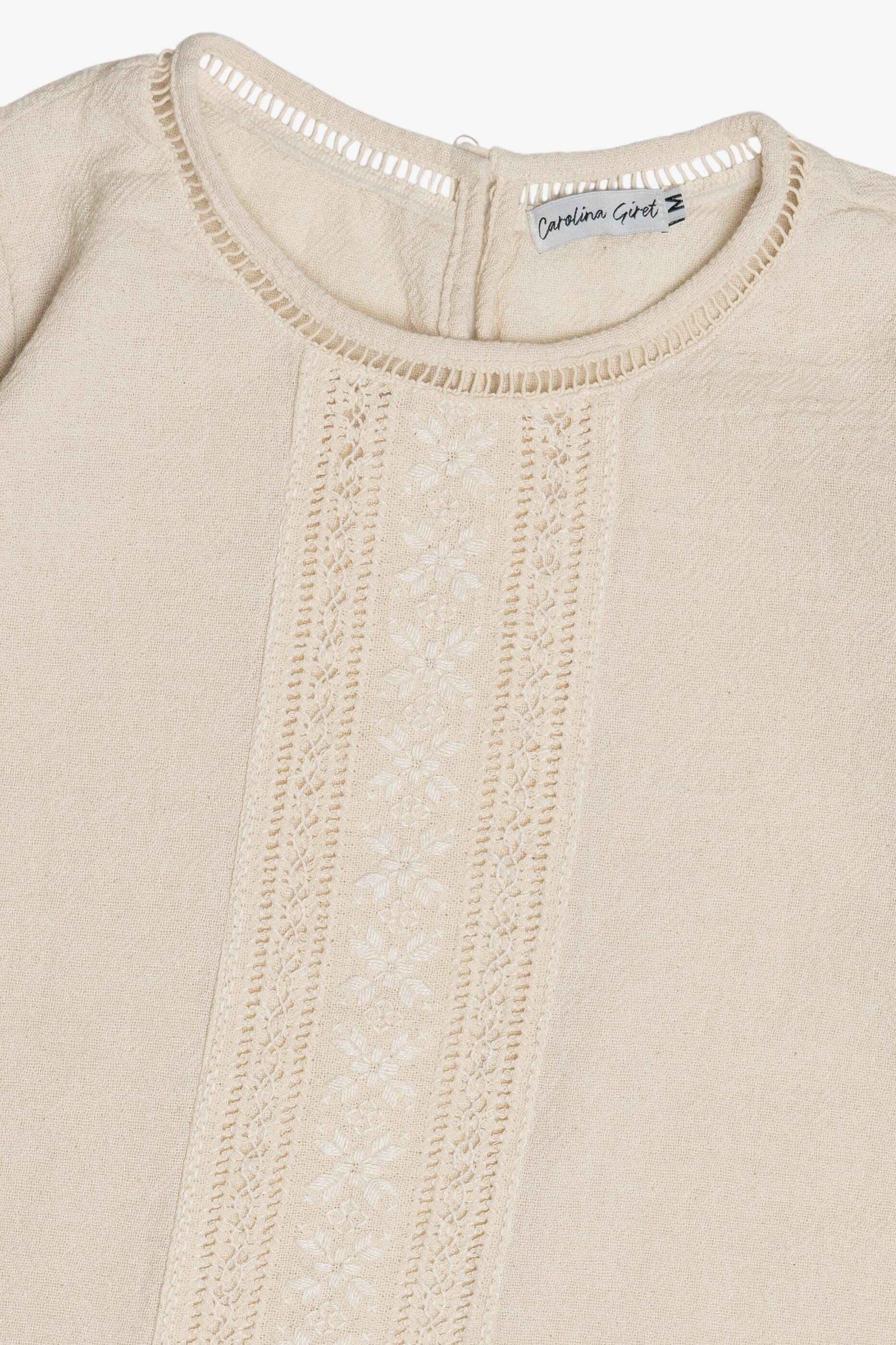 Carolina Giret Lace Detail 3/4 Sleeve Top (2010s)