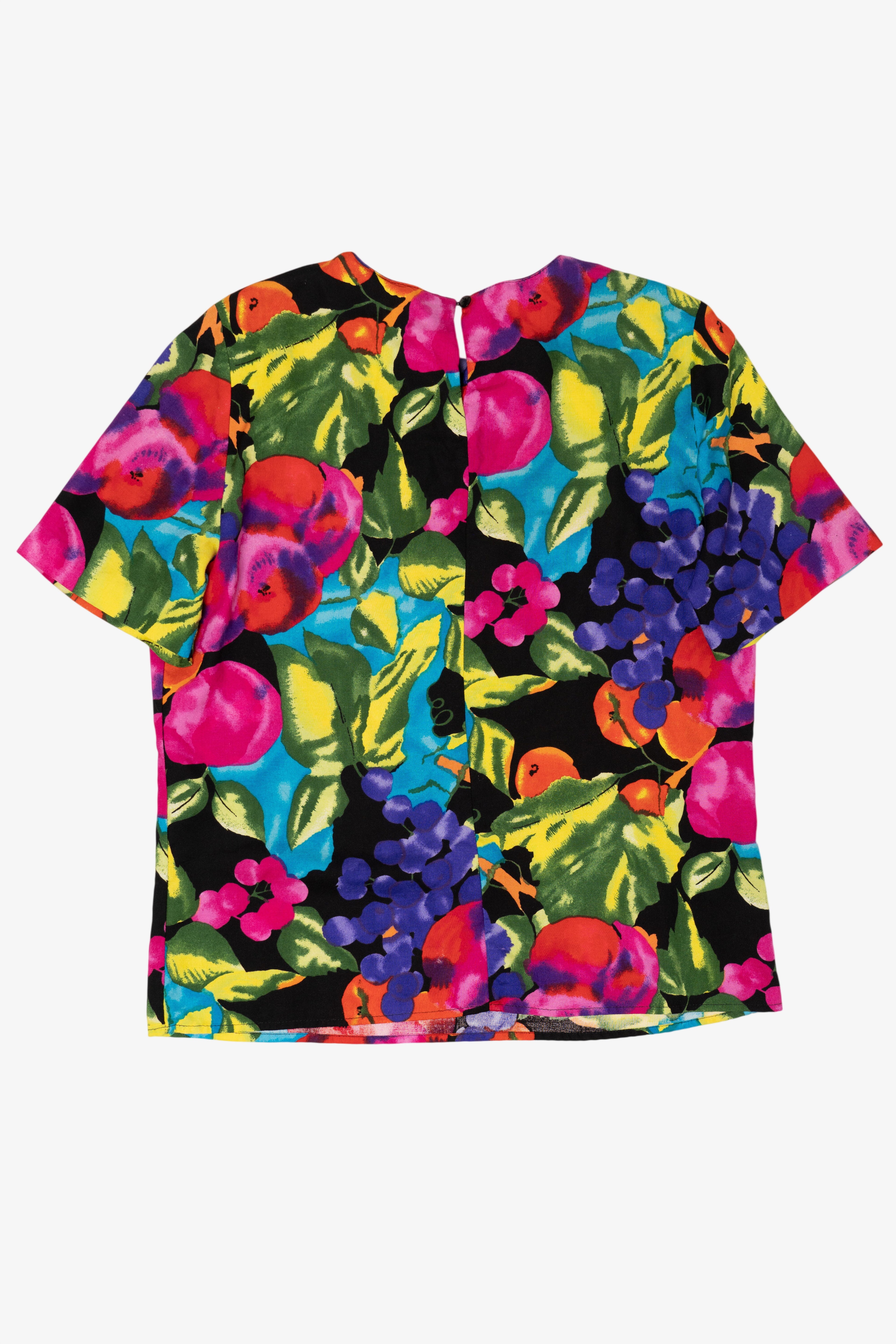 Vintage Colorful Fruits Norton McNaughton Blouse Top (1990s)