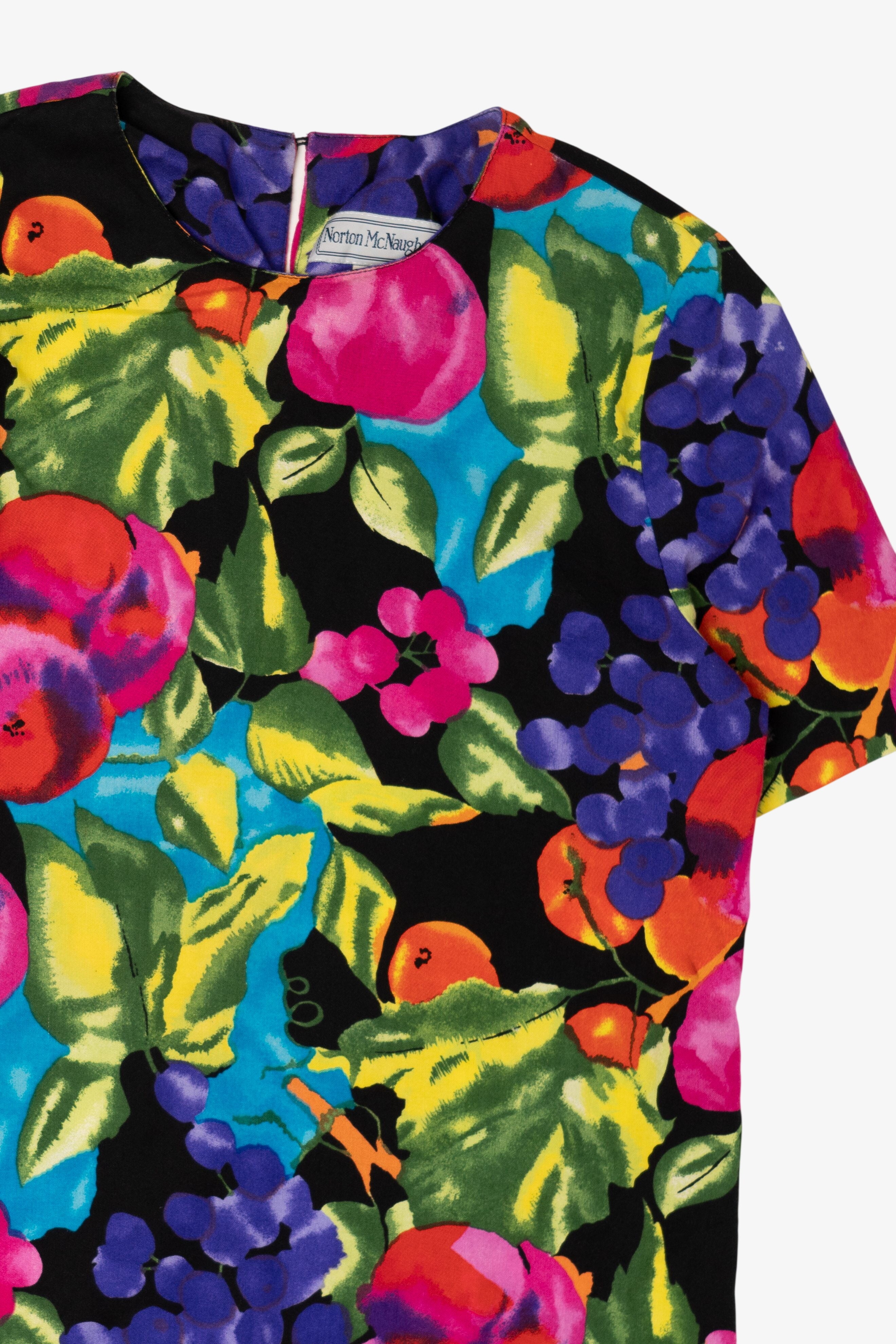 Vintage Colorful Fruits Norton McNaughton Blouse Top (1990s)