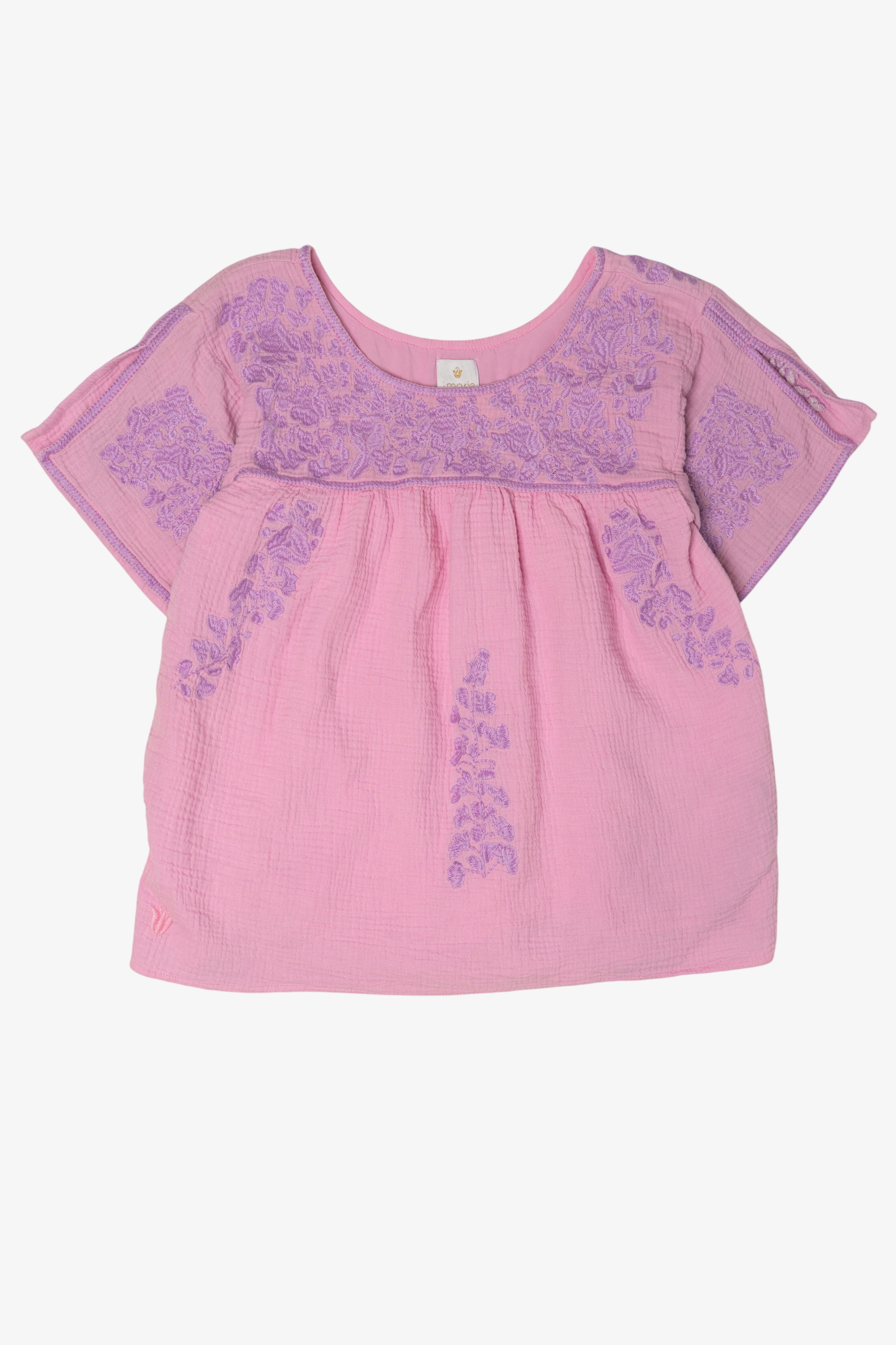 Pink Embroidered Lace J. Marie Blouse (2020s)
