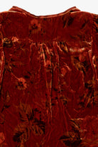 Vintage Burnt Orange Sundance Velvet Blouse (2000s)