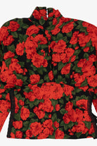 Vintage Red Roses Blouse (1990s)