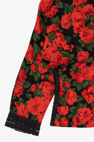 Vintage Red Roses Blouse (1990s)