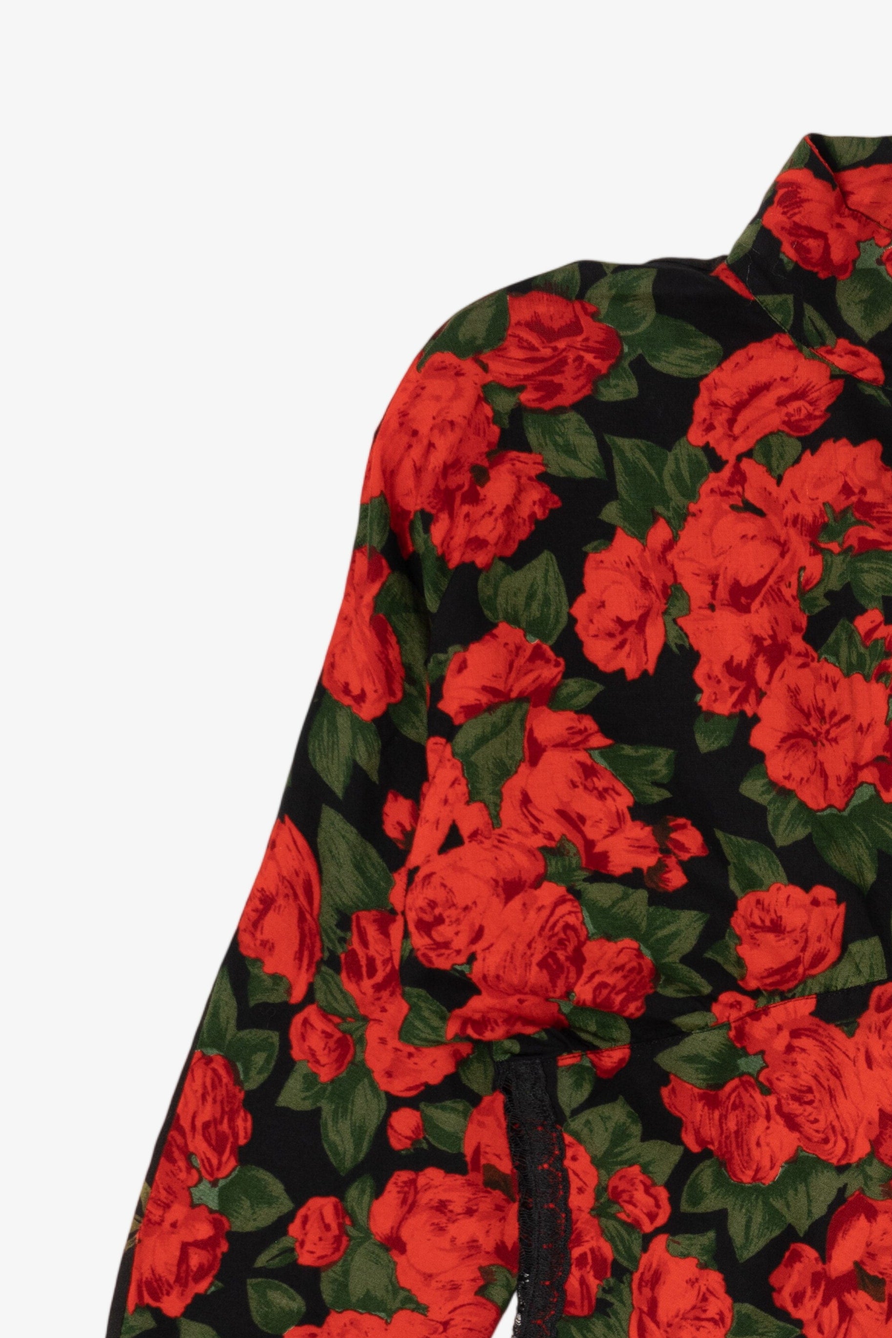 Vintage Red Roses Blouse (1990s)