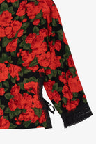 Vintage Red Roses Blouse (1990s)