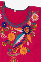 Pink Virgen de Gudalupe Embroidered Mexican Top (2010s)