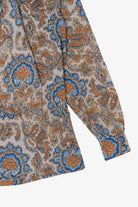 Vintage Queen Casuals Paisley Pattern Pussycat Bow Blouse (1970s)