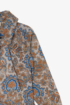 Vintage Queen Casuals Paisley Pattern Pussycat Bow Blouse (1970s)