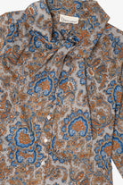 Vintage Queen Casuals Paisley Pattern Pussycat Bow Blouse (1970s)