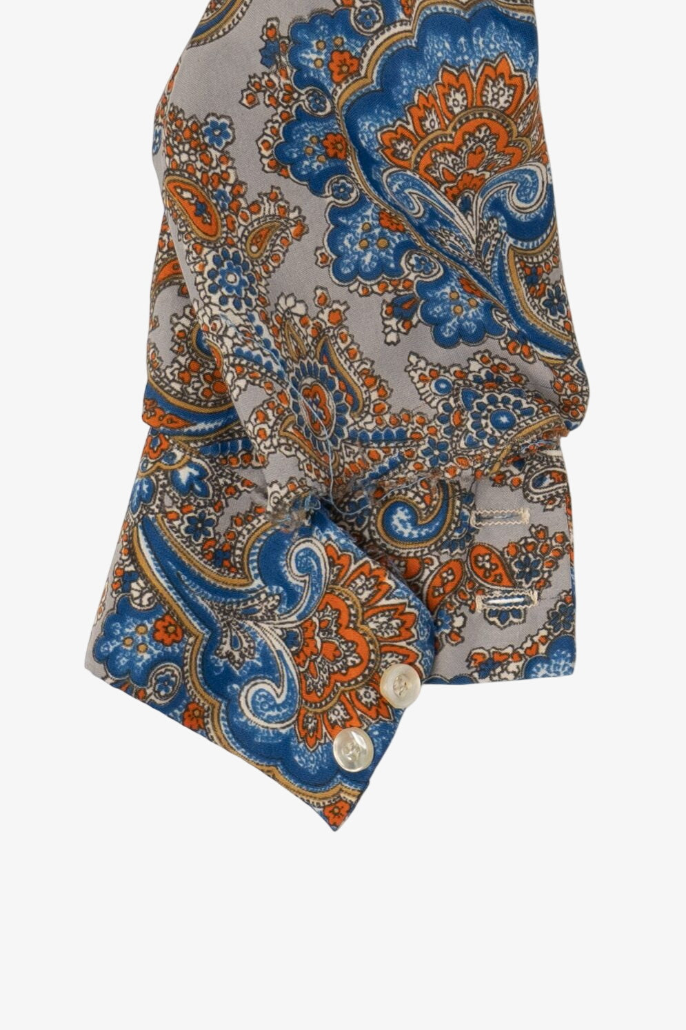 Vintage Queen Casuals Paisley Pattern Pussycat Bow Blouse (1970s)