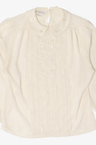 Vintage Ivory Floral Shapely Blouse (1980s)