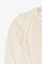Vintage Ivory Floral Shapely Blouse (1980s)