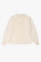 Vintage Ivory Floral Shapely Blouse (1980s)