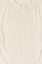Vintage Ivory Floral Shapely Blouse (1980s)