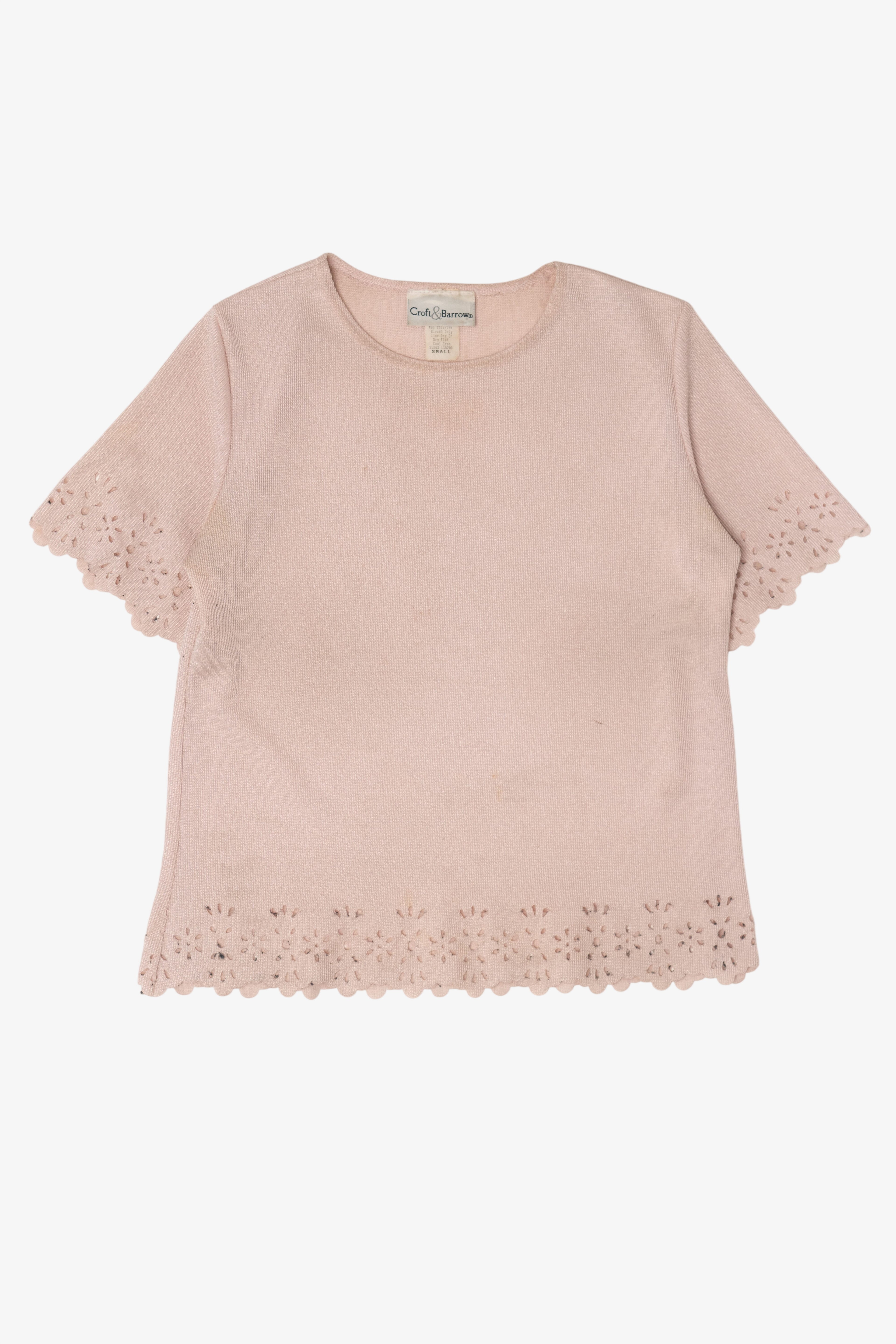 Vintage Light Pink Croft & Barrow Top (1990s)