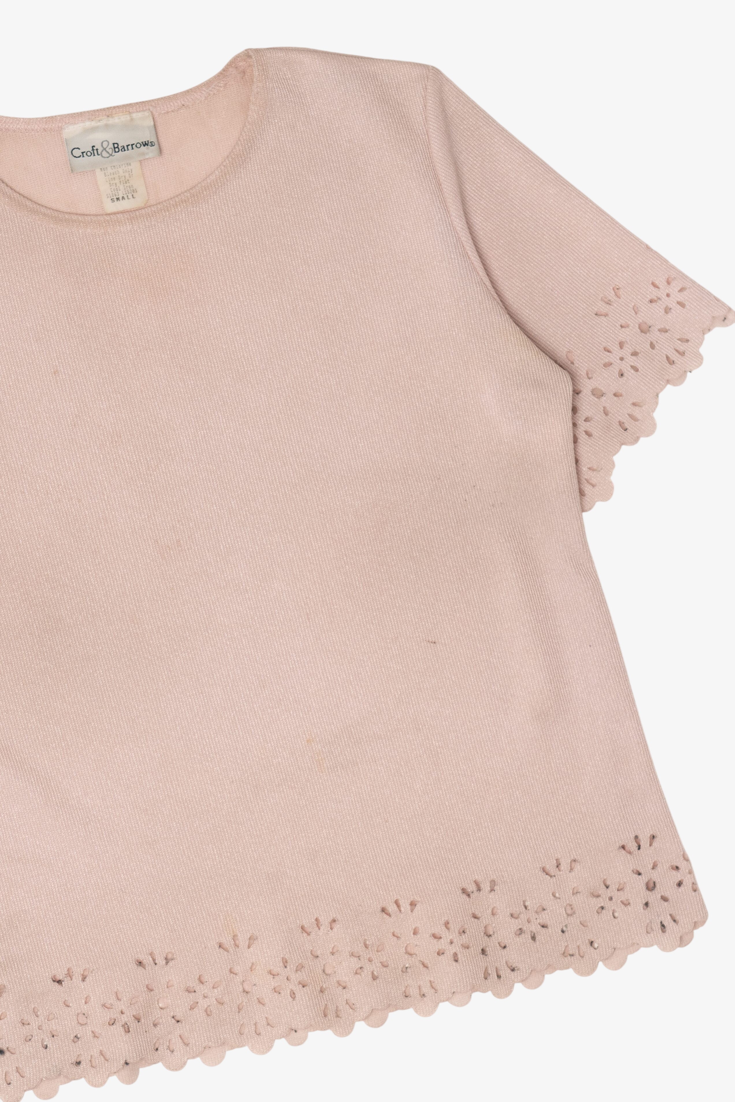 Vintage Light Pink Croft & Barrow Top (1990s)