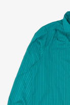 Vintage Teal Striped Ship n' Shore Button Up Blouse (1970s)